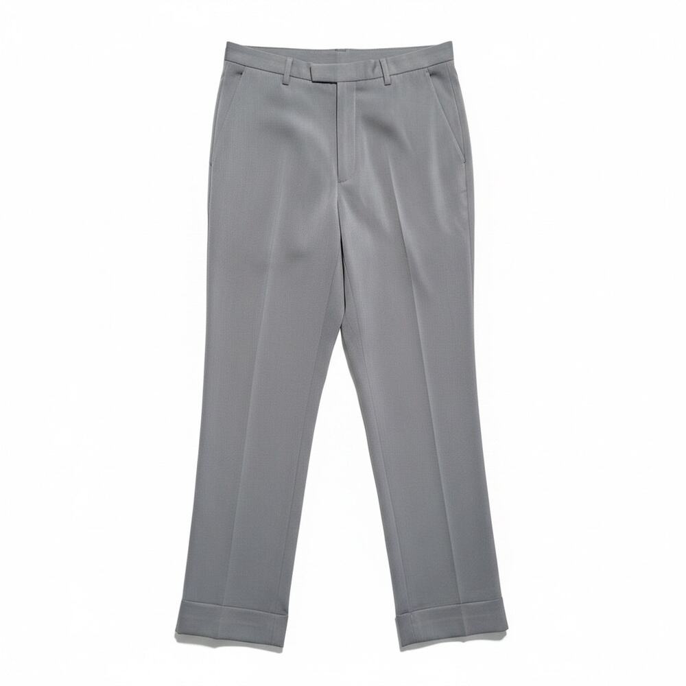 Valia Women's Gray Dress Pants Size 8 Cuffed Straight Leg Career